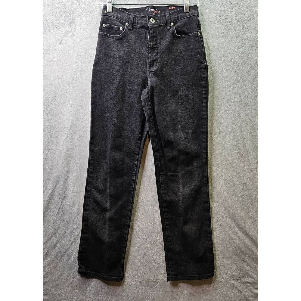 Style & Co Jeans Womens Size 6 Black Easy Care Straight Leg Fit Denim